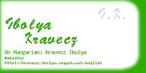 ibolya kravecz business card